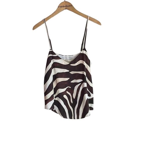 Mara Hoffman Zebra Tank Top Cream Brown Multi - Picture 3 of 16